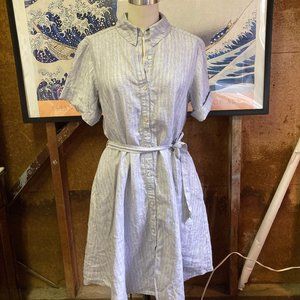 Amour Vert Linen Shirt Dress Size S
